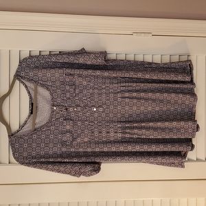 Cocomo Top, Navy/White, Size 2X, Short Sleeve